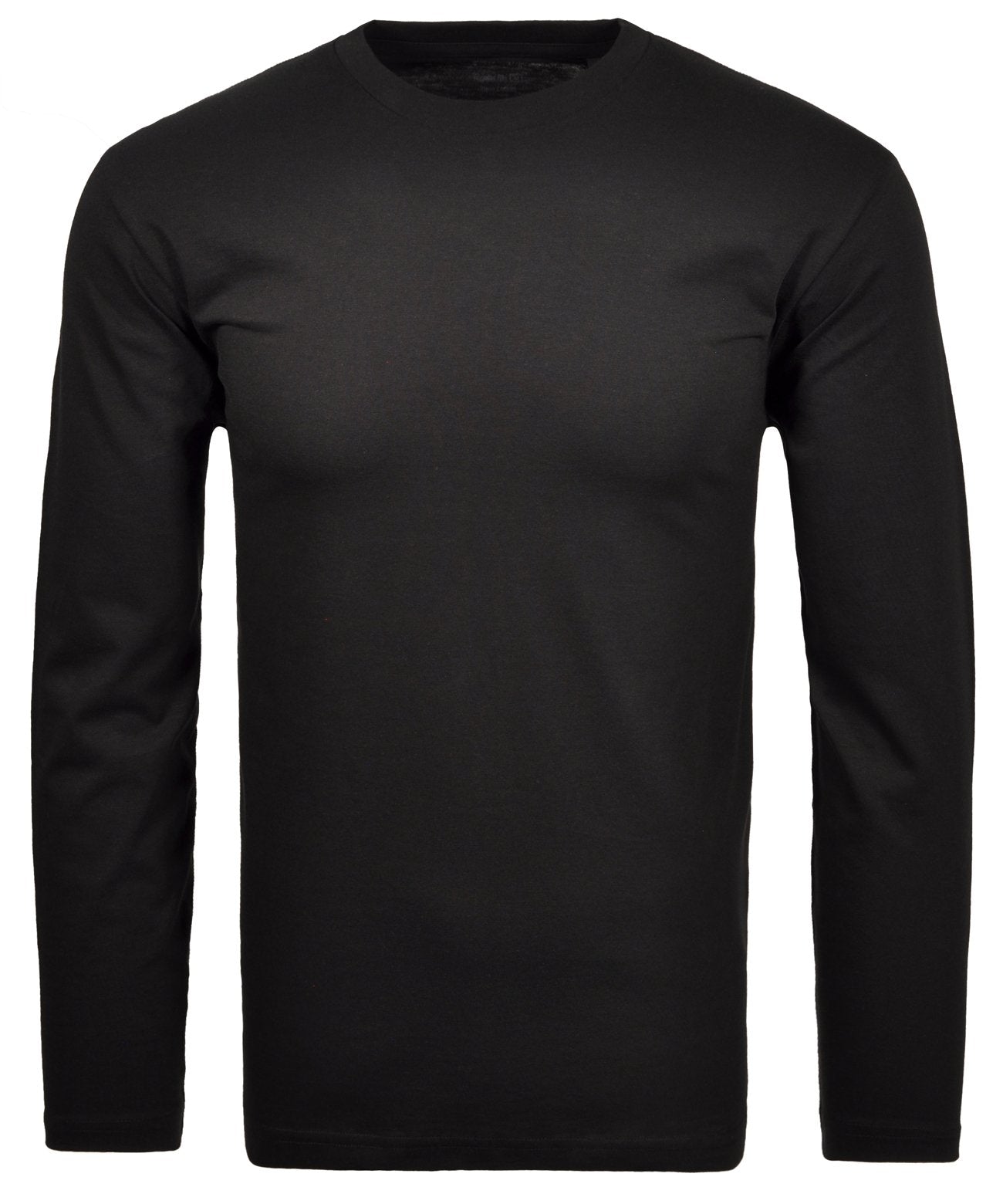 Langarm-Shirt Rundhals (Schwarz)