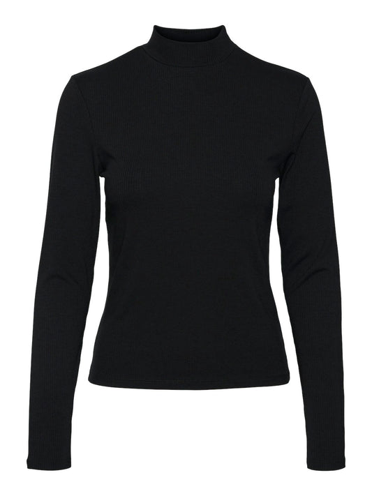 Vmmary Ls Highneck Top Ga Jrs (Black)