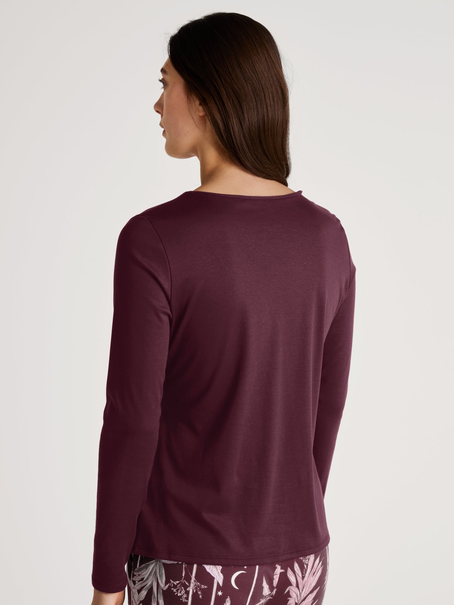 Langarm-Shirt, V-Neck (Port Royal Red)