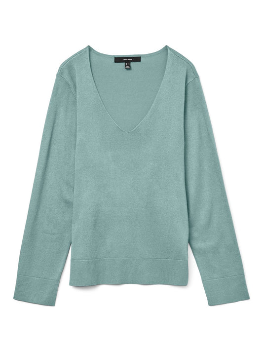 Vmsilje Ls V-neck Pullover Ga Noos (Gray Mist)