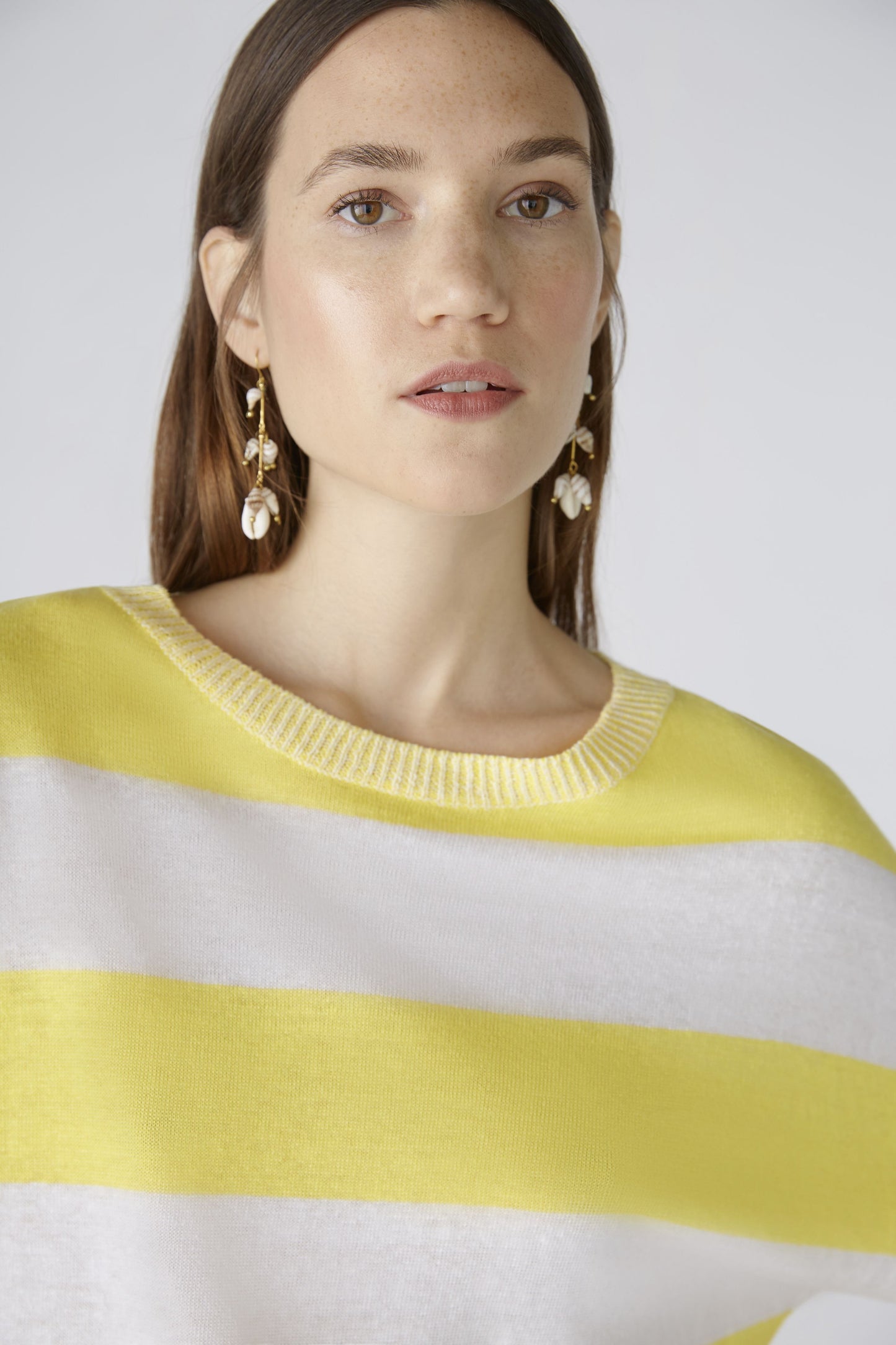 Pullover reines Leinen (White Yellow)