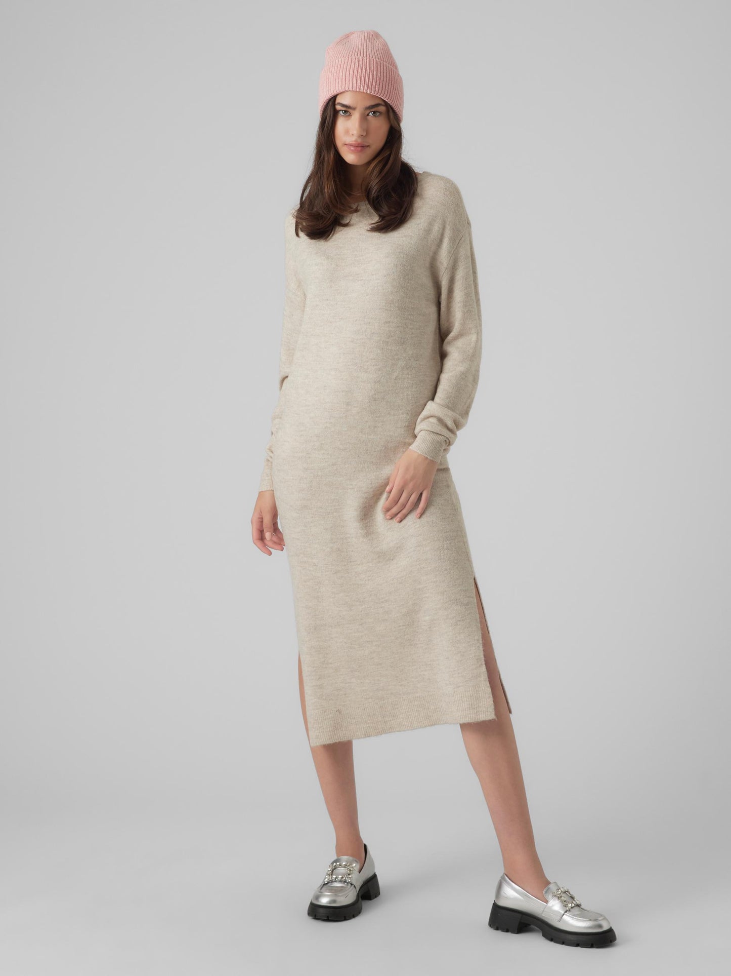 VMLEFILE LS BOATNECK CALF DRESS NOOS