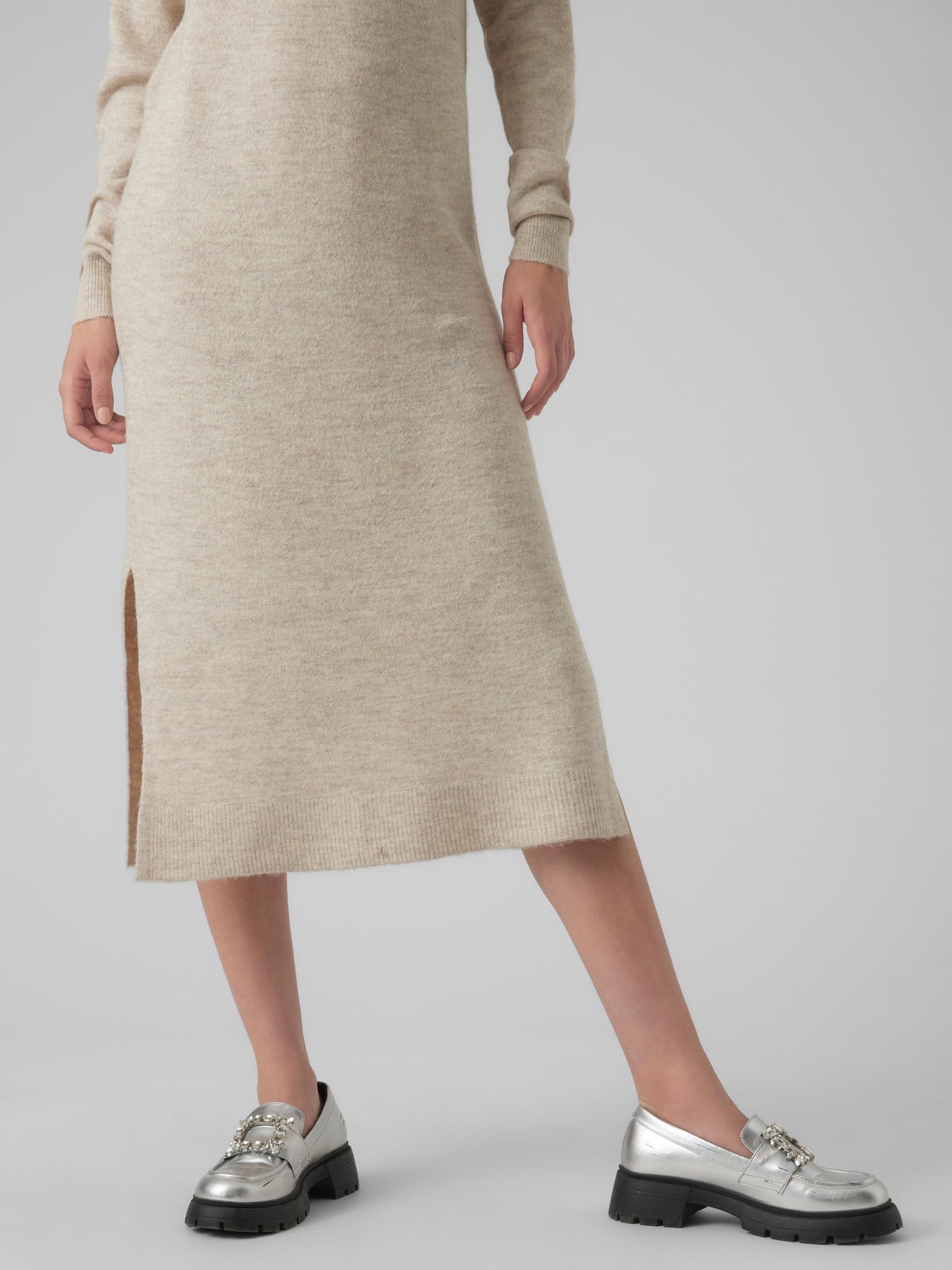 VMLEFILE LS BOATNECK CALF DRESS NOOS