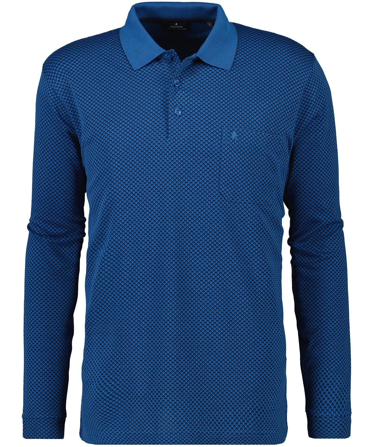 Softknitpolo Jacquard, Langarm