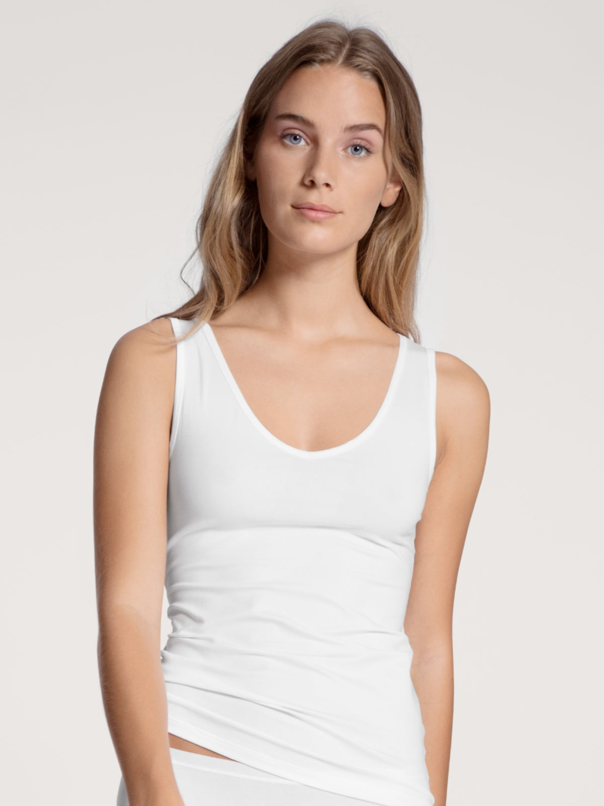 DAMEN Top ohne Arm (Weiss)